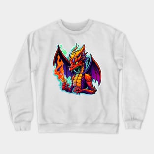 Cartoon fire dragon Crewneck Sweatshirt